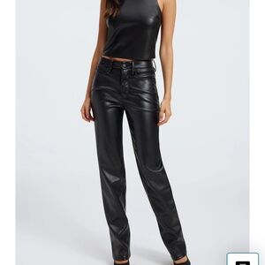 Good American Black better than leather good icon pants